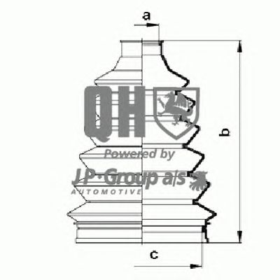 JP GROUP 1243600419 -  Комплект пыльника, приводной вал